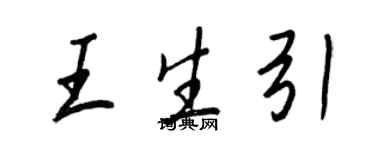 王正良王生引行書個性簽名怎么寫