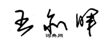 朱錫榮王亦暉草書個性簽名怎么寫