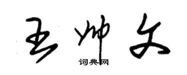 朱錫榮王帥文草書個性簽名怎么寫