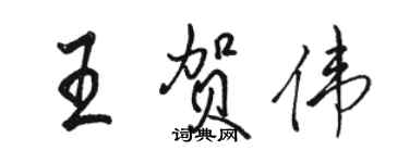 駱恆光王賀偉行書個性簽名怎么寫