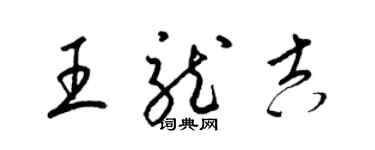 梁錦英王龍吉草書個性簽名怎么寫