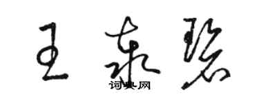 駱恆光王泰碧草書個性簽名怎么寫