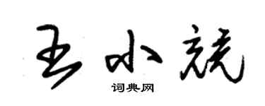 朱錫榮王小競草書個性簽名怎么寫