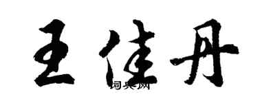 胡問遂王佳丹行書個性簽名怎么寫