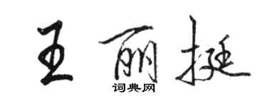 駱恆光王麗挺行書個性簽名怎么寫