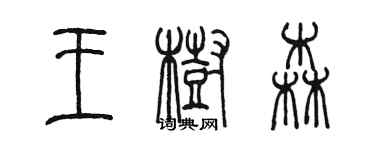 陳墨王樹森篆書個性簽名怎么寫