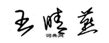 朱錫榮王晴燕草書個性簽名怎么寫