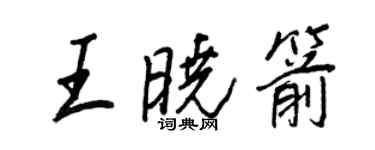 王正良王曉箭行書個性簽名怎么寫