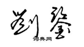 曾慶福劉鑒草書個性簽名怎么寫