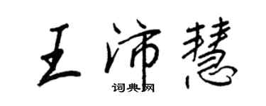 王正良王沛慧行書個性簽名怎么寫