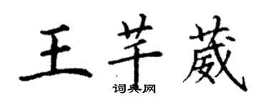 丁謙王芊葳楷書個性簽名怎么寫