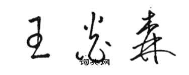 駱恆光王炎森草書個性簽名怎么寫