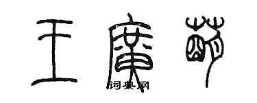 陳墨王廣萌篆書個性簽名怎么寫