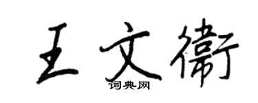王正良王文衛行書個性簽名怎么寫