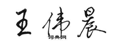 駱恆光王偉晨行書個性簽名怎么寫