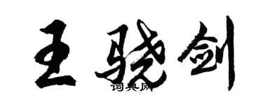 胡問遂王驍劍行書個性簽名怎么寫