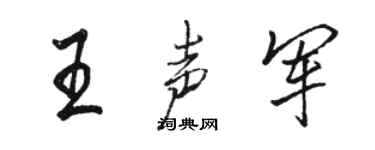 駱恆光王聲軍行書個性簽名怎么寫