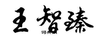 胡問遂王智臻行書個性簽名怎么寫