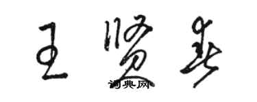 駱恆光王賢春草書個性簽名怎么寫