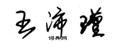 朱錫榮王沛瑾草書個性簽名怎么寫