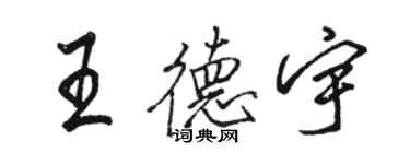 駱恆光王德宇行書個性簽名怎么寫