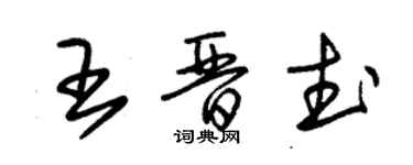 朱錫榮王晉武草書個性簽名怎么寫