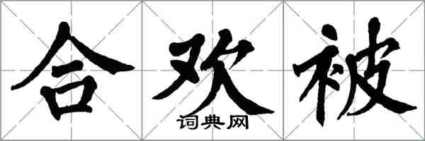 翁闓運合歡被楷書怎么寫