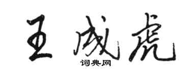 駱恆光王成虎行書個性簽名怎么寫