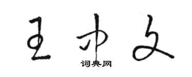 駱恆光王中文草書個性簽名怎么寫