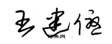 朱錫榮王建優草書個性簽名怎么寫