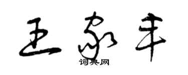 曾慶福王家豐草書個性簽名怎么寫