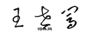 駱恆光王世闖草書個性簽名怎么寫