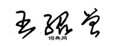 朱錫榮王紹曾草書個性簽名怎么寫