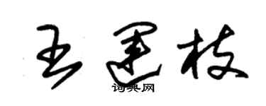 朱錫榮王運枝草書個性簽名怎么寫