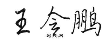 駱恆光王會鵬行書個性簽名怎么寫