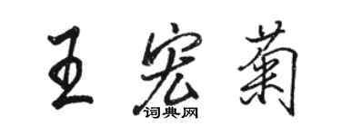 駱恆光王宏菊行書個性簽名怎么寫