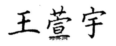 丁謙王萱宇楷書個性簽名怎么寫