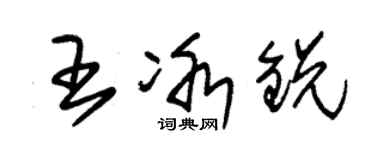 朱錫榮王冰銳草書個性簽名怎么寫