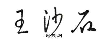 駱恆光王沙石草書個性簽名怎么寫