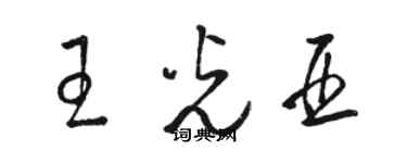 駱恆光王光亞草書個性簽名怎么寫