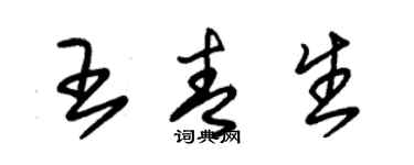 朱錫榮王青生草書個性簽名怎么寫