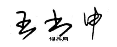 朱錫榮王書申草書個性簽名怎么寫