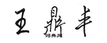 駱恆光王鼎豐行書個性簽名怎么寫