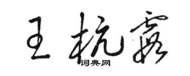 駱恆光王杭霞草書個性簽名怎么寫