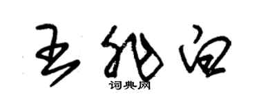 朱錫榮王非白草書個性簽名怎么寫