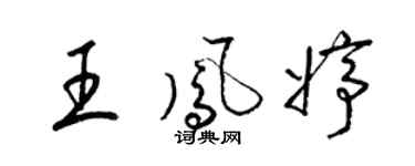 梁錦英王鳳婷草書個性簽名怎么寫