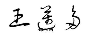 曾慶福王邁多草書個性簽名怎么寫