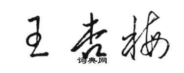 駱恆光王杏梅草書個性簽名怎么寫