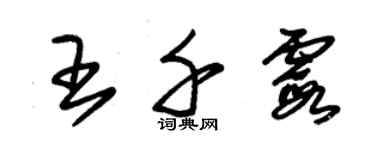 朱錫榮王千霞草書個性簽名怎么寫