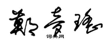 朱錫榮鄭夢瑤草書個性簽名怎么寫